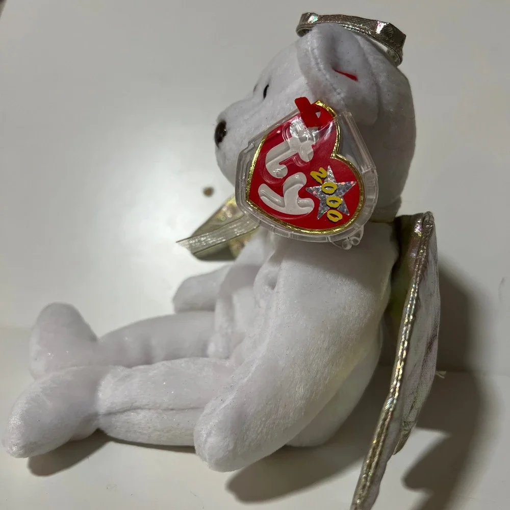 Ty Beanie Babies Angel Bear Lot Halo‎ Halo II Herald White Plush Wings 1998-2002